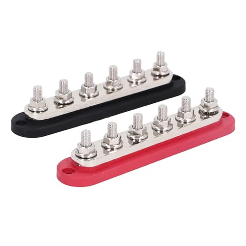 Verzamelrail, 300 A, 12-48 V, 5 bouten, aardverdeler met beschermingkap voor auto's, boten, klemstrip van messing 3