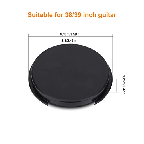 Acoustic Guitar Sound Hole Cover Black Rubber Block 100mm Diameter Gitaar Mute Feedback Buster Sound Hole Cover voor akoestische klassieke gitaar 38'/39' ' 3