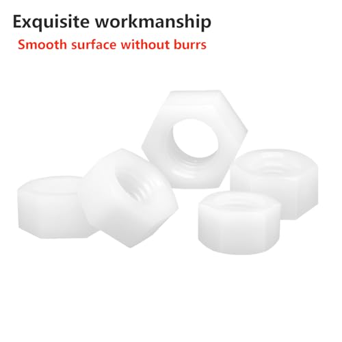 25 st M3 Nylon Hex Noten Witte Hex Noten Plastic Hex Noten voor Schroeven Bolts 4