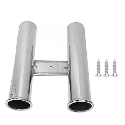 Fishing Rack Tube, 2 Link Tube Rod houder Roestvrij stalen Rod houder Buis Eenvoudig te installeren voor boot RV Hunting 42mm Dia