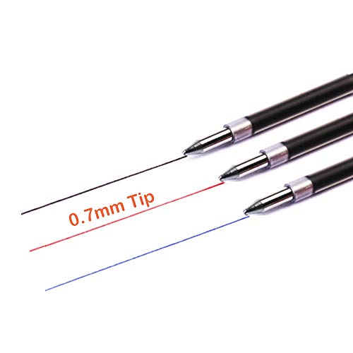 0,7mm Medium Point Pen Refill 12Stuks Metaal Balpunt Pen hervult vervanging Inkt op basis van olie Comfortabel glad schrijven 3