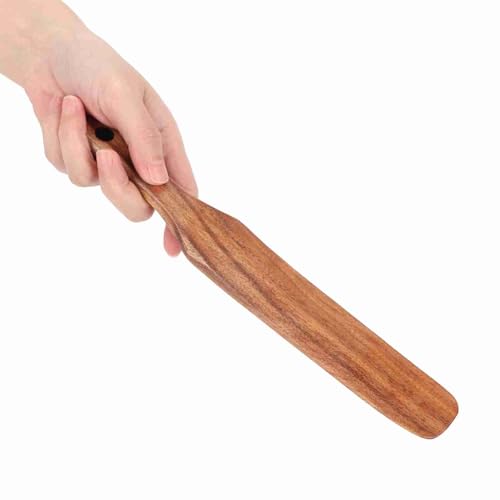 Spatula, houten kookgerei Houten lepels voor koken met teakhout Materiaal 10 X 1,5 inch voor huishoudelijke keukengerei 4