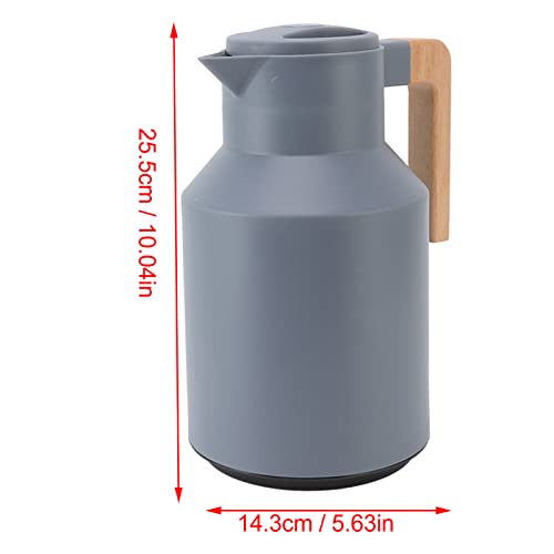 1L Koffie-isolerende pot, koffie Thermische Decanter met deksel en houten handvat, dubbele wand vacuüm warmte opslag thermische koffie Decanter (3#) 4
