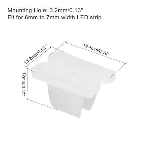 30 stuks Waterdichte LED Strip Montage Clips, Houder Montage Bracket Ondersteuning Bevestigingsklemmen Waterdichte LED Strip met Schroeven Geschikt voor 5-6mm Siliconen LED Strip Lights