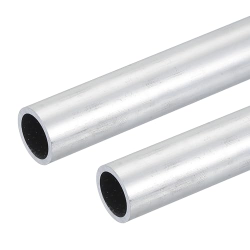 6063 Aluminium buis, 2Scs 20mm OD 2mm dikte 300mm Lengte Aluminium ronde buis Naadloze metalen rechte pijp voor doe-het-zelf ambachten Industriële model meubelen
