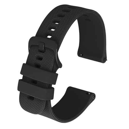 Siliconen horlogebandjes, Quick Release horlogebandjes, Waterdichte Sport horlogebandjes, Zachte Rubber vervangingsbandjes met metalen riem voor mannen Vrouwen