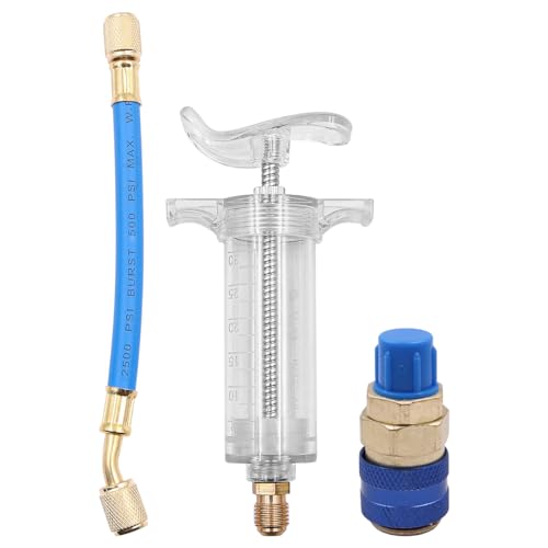 Olie Injector Tool 30ML Airconditioning Injector Tool met 1/4 Inch Connector Blue Dye Oil Injector Automatische Airconditioning Adapter