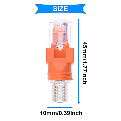 4pcs RF naar RJ45 Plug Converter RF Bus naar RJ45 Plug Coaxiale Plug Adapter voor kabeltracker met 4 RJ45 Koppelaars 3
