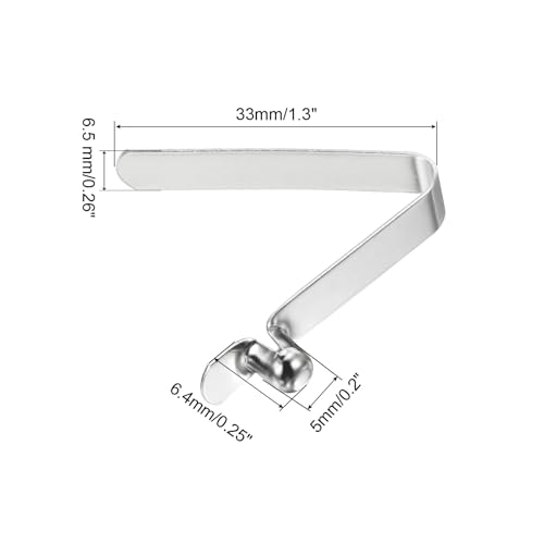 6.4 x 5mm Kayak Paddle Clips, Set van 6 stalen tentstokken, V Shape Single Pin Push Button Spring Clips voor het bevestigen van buizen voor Camping Kajakken