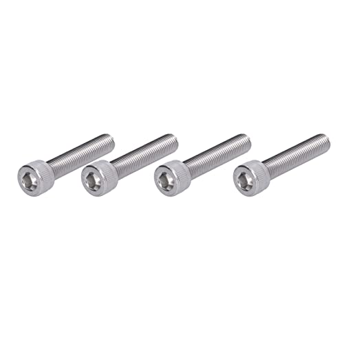 4 st M10 Hex Bolt Socket Cap Head Hex Socket Bolt A2 Roestvrij staal 1.25mm Fine Pitch Machine bevestigingsapparaat hardware(M10*50)