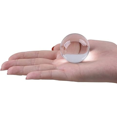 Clear Crystal Ball, Zeldzame Aziatische Natuurlijke Kwarts Kristal, Healing Ball, Transparante Bal met Pedestal, 40m m 3