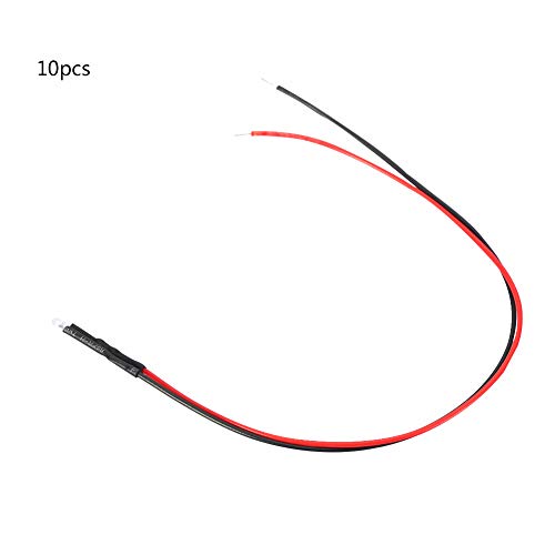 10 st 12v 0.1inch LED Luminous Diode Bedrade Multicolor LED-licht Kabel Energiebesparende Luminous Diode Bedrading 7.85 inch 0.06W (rood)