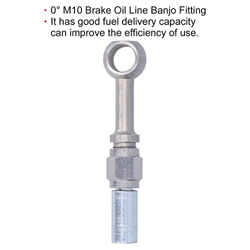 Banjo Brake Fittings, 4st 0° M10 Roestvrij staal motorfiets Remlijn Banjo Past remslang Banjo Adapter Vervanging Andere toebehoren 5