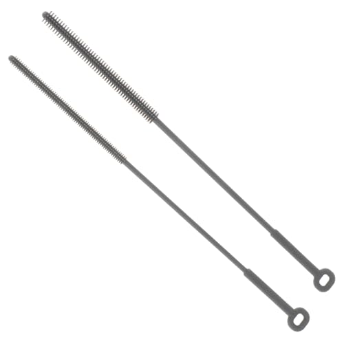 2 stuks Siliconen Flesborstel, Straw Cleaner Set, Extra Lange Dubbelzijdige Zachte Siliconen Borstel voor babyflessen, Waterflessen, Thermos, Sportflesjes, Warmtebestendig, Hangen