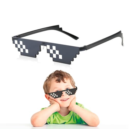 Icrimax 1 Piece Banter Artikel, Gepersonaliseerde Pixel zonnebril Gadgets Gadgets Cool Gadgets Rave Glazen Party Glazen Grappige zonnebril voor mannen Vrouwen Kinderen Photo Props Partij Decoratie