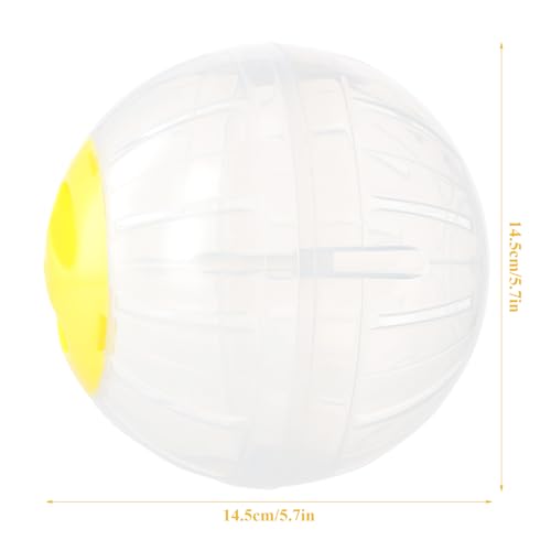 Hamster Running Bal, Transparante Hamster Oefenbal, 14,5cm Hamster Wiel Kleine huisdier Plastic, kleine dierlijke activiteit Speelgoed Hamster Bal voor Dwerg Hamsters Gerbil Pet Muizen Dieren (Blauw) 3