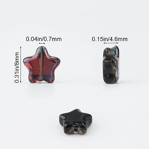 300 st. Kleurrijke ster kralen voor armbanden - Kleine stervormige glazen kralen voor sieraden maken, DIY ambachten, decor accessoires