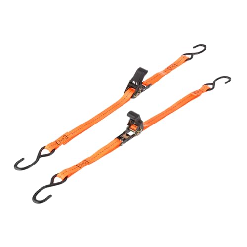 Bootaanhanger Spiegel Lashing Straps 1"x5', 1750lbs Breaking Strength Ratchet verstelbare riemen met S Hook voor Marine Trailing Boot varen, Oranje