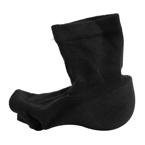Hoogteverbetering Inlegzool Sokken 3,5cm Binnenkant Heel Pads voor mannen en vrouwen, Non-Slip SEBS Half Kussens, Bionic Thickened Sock Covers, Black, Nylon Cotton