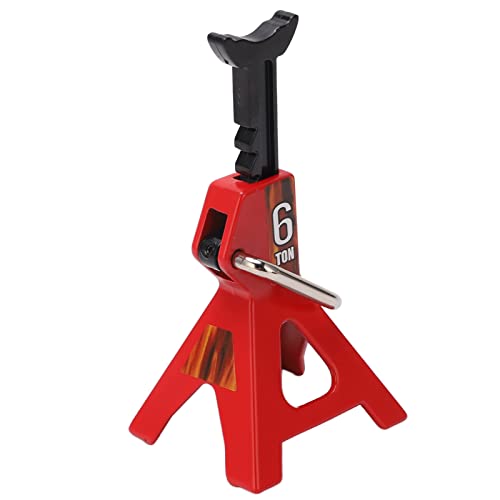 RC Jack Stand - Mini Lifting Jack voor SCX10 D90 1/10 RC Cars, Verstelbare hoogte zoals Simulatie Deco Accessoires in Premium Steel Material (Red) 4