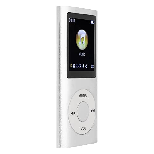 MP3-speler MP3-speler aluminiumlegering MP3-speler stijlvol verliesloos multifunctioneel geluid Slim 1.8" LCD-scherm Portable MP3-muziekspeler (zilver)