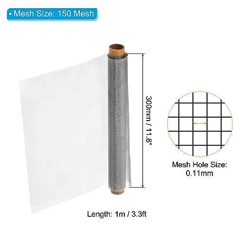 304 x 10ft 304 rvs gaas scherm, 150 mesh geweven luchtventilator filter gaas hard en hittebestendig gat vullen voor kooi tuin venster