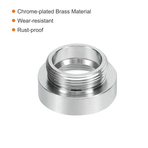 M20*1.0 Man tot M24*1.0 Vrouwelijke Thread Faucet Adapter, 2 Pack Chrome Aerator Connector Past voor Tuinslang Water Filter, Zilver 4