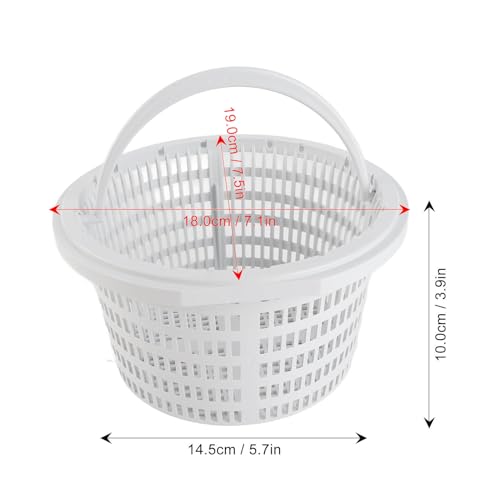 Skimmermand, 18 cm, Zwembadstrainer, Binnendiameter 16 cm, Multifunctionele Skimmer Filtermand voor Effectieve Zwembad Schoonmaak, Vervanging Skimand, Pre-Filter 5