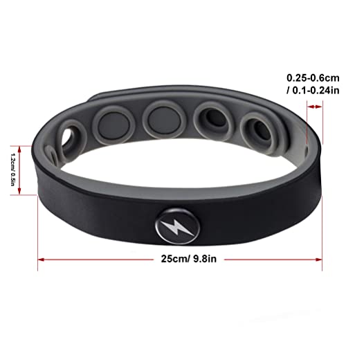 Anti-statische polsband, modieuze siliconen draadloze antistatische armband, Verstelbare balans anion sport polsband voor mannen vrouwen