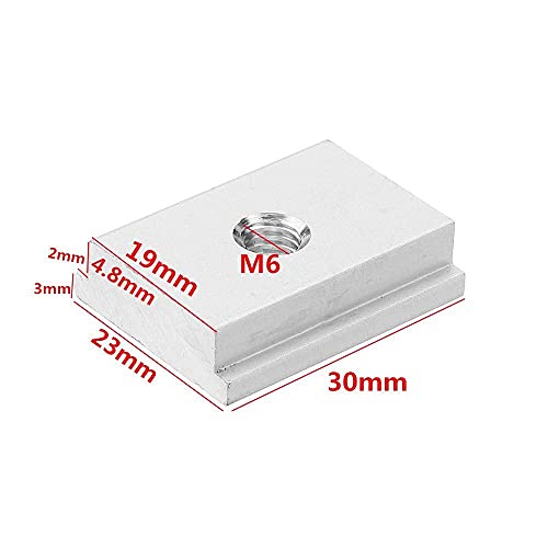 10 st M6 T-Slot Nut, Aluminium T Schuifmoer T-Thread Schuifmoer T-Thread Schuifmoer blok slot bevestigen houtbewerking gereedschap