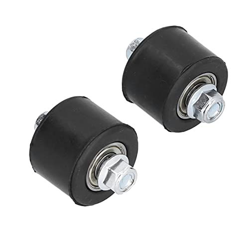 Ketting Roller Guide, Black Rubber + Roestvrij stalen ketting roller schuifstuk 2Scs 8mm Ketting Roller Spanning Wheel Guide Pit Dirt Geschikt voor Yamaha YFZ 350 Banshee 1987-2006 4