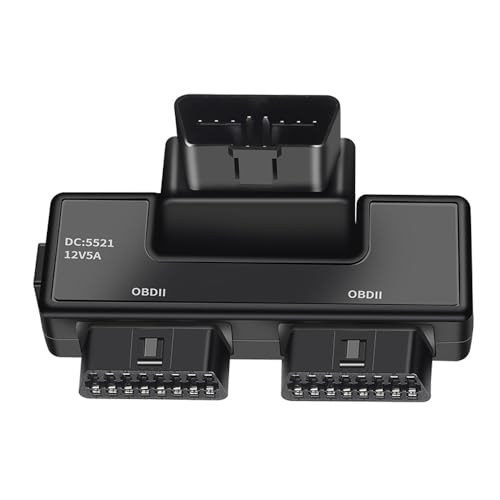 OBD2 OBD2 Splitter, 16-Pin, OBD II met DC Interface voor snelle overdracht, 1 Plug naar 2 poorten, Universeel voor alle OBD2 voertuigen 4