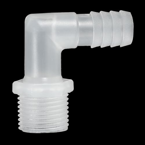1/2" G x 1/2" slang Barb passen L Elbow Fittings, 5 st Plastic Barbed Wire Pipe Connector Joint Splicer Mender Adapter Unie voor gas brandstof vloeibare lucht 4