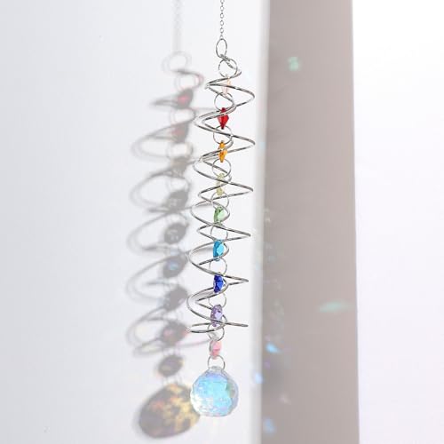 Suncatchers voor ramen opknoping, zon catchers in het raam buiten opknoping decor kristal tuin decor bruiloft verjaardag feest voor vrouwen, zilver kleurrijk 3