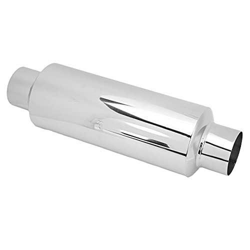 Uitlaatpijp en Joint Uitlaatmoffel 2,5 inch Recht door roestvrij staal Damper Katoen Universeel 4