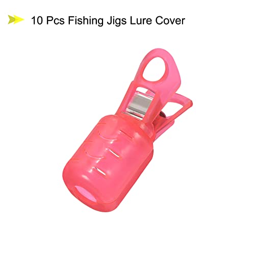 Verpakking Groot Grootte Squid Hook Protector Pouch Vissen Bait Caps rood 3