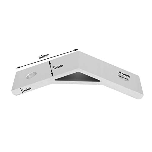 10-st 135 Degree Hoekhaak, Aluminium Rail Aluminium Legering Hoekhaak Haakhaak, voor DIY-projecten, Meubilair en industriële toepassingen (4040-135 graden) 4