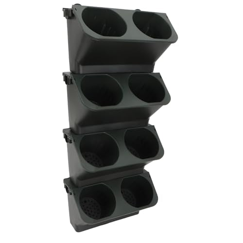Verticale Tuinplanter, Wandplanter voor Outdoor Planten Wandplanter voor Binnen Planten Bloempotten Hangen Planten voor Tuin Balkon Yards Home Decor, 22.4x9.4in (Donkergroen) 4