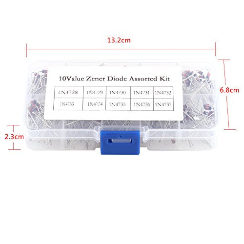 200st 10 Valori Set van Zener Kit van Diodi Assortiment van elektronische 1N4728~1N4737 Con Wissen Box 3