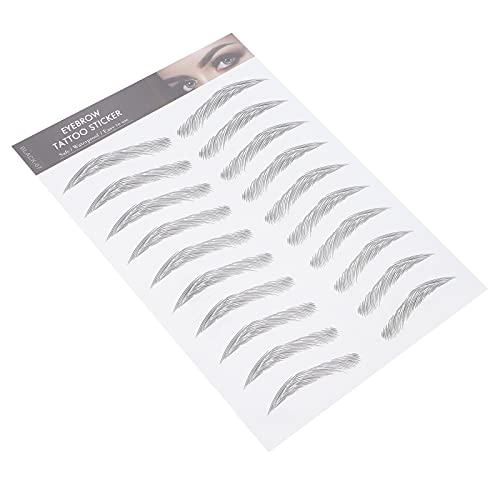 6D Eyebrow Tattoo Sticker Professional Waterproof Eyebrow Transfer Sticker Eyebrow Makeup Tool voor vrouwen en meisjes (zwart)(BLACK-07)