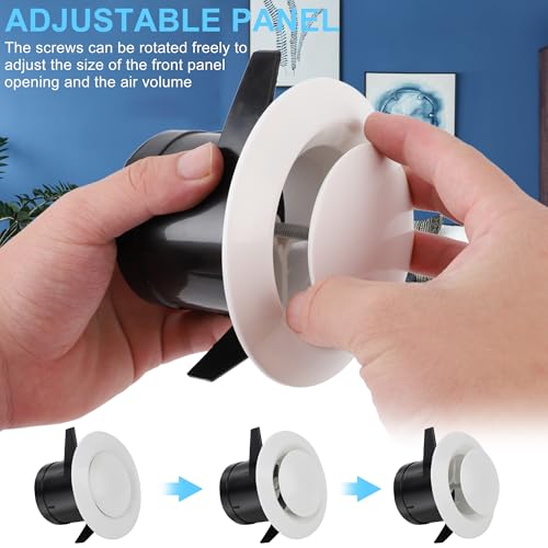 Duct Cover,Cache VMC Plafond Conduit 70,Vmc 100 Plafond Diffuser Uitlaatvoorziening Ventilatie van de luchtventilatie van de luchtventilatie van de ventilatieslang 75mm(75mm) 5