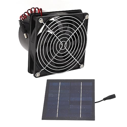 Zonne-uitlaatventilator Efficiënte warmtedissipatie Ventilatie 50W Zonnepaneel Ventilatieset 5 tot 12V voor Keuken Greenhouse Pet House Kippen Coop Barn 5