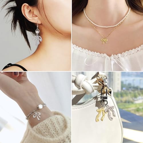 20 stuks holle strik bedels diverse strik hangers legering unieke strik bedels voor doe-het-zelf oorlog ketting opknoping ornamenten sieraden maken 3