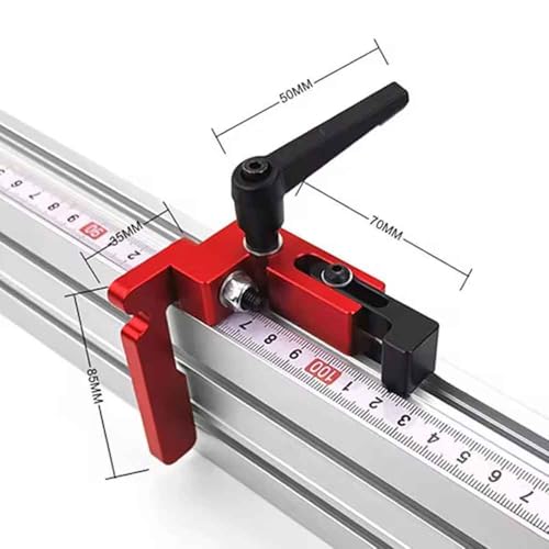 75 Type Mitre Stop, Alloy Steel T-Tracks, Woodworking Mitre Stop,75 Chute Stopper, T-Slot T-Tracks Limiter, voor Werkbank Houtbewerking DIY