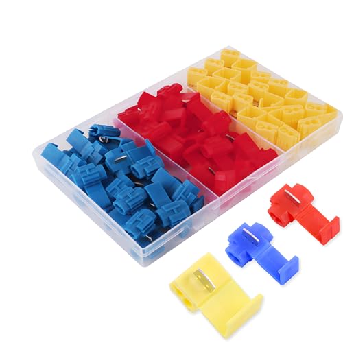 54 stuks Branch Connector Set, Quick Connectors, Kabel Dieven Assortiment, Quick Connectors (20 x Blue-20 x Red-14 x Yellow)