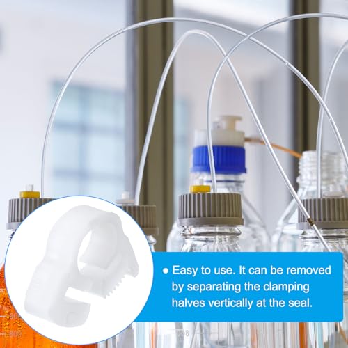 3 stuks kunststof slangklemmen, 3 inch zwaar Duty Quick Dubbele snap handgreep Ratchet verstelbare klem voor slangstroom, wit 4