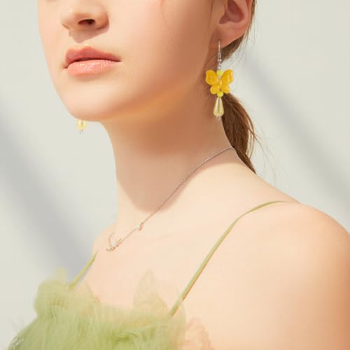 100g gele acryl kralen hart Bow Teardrop Ronde Losse kralen Diverse Ambacht Kralen Bulk voor Lanyard Keychain armband sieraden maken 4