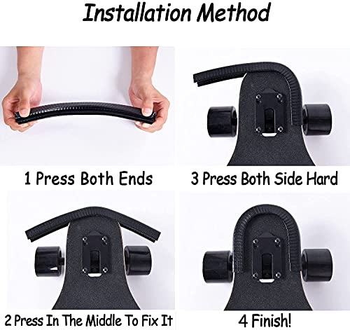 Skateboard neus & staart bescherming, rand bescherming voor longboard, schokbestendige rubber hoes, 2 paar 5