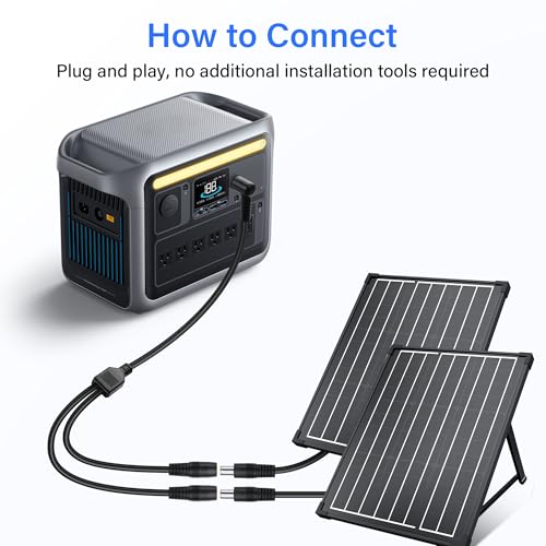 14AWG DC7909 Y Splitterkabel 90 Degree DC 8mm 1 Man tot 2 Vrouwelijke Converters voor Zonnepanelen 2Ft 5