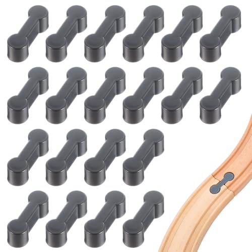 Pak van 20 houten rails, adapter connectoren, universele houten spoor houten spoorweg accessoires, robuustheid, houten spoorverbinding adapter, voor DIY speelgoed spoorwegen